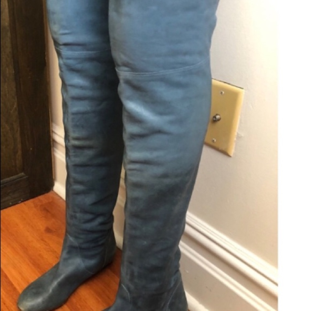 Genuine Chloe Blue Over the Knee Boots